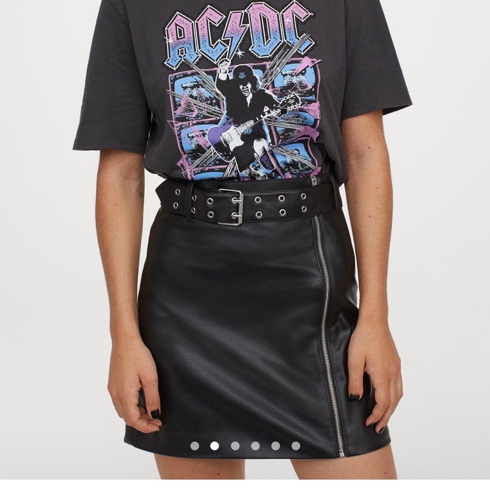 H&M Faux Leather Skirt